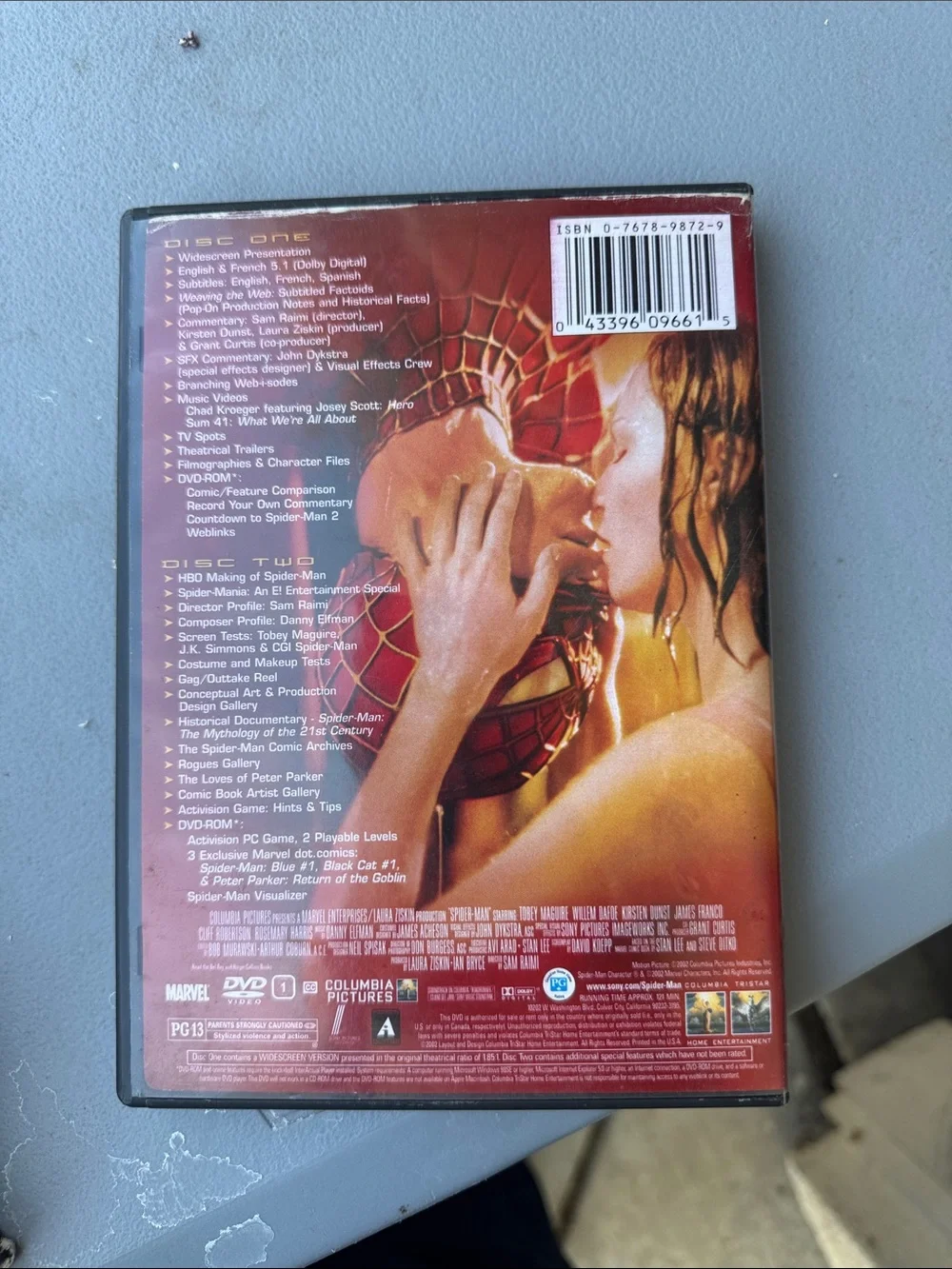 Spiderman DVD Cover Art — Red, Blue, Gold